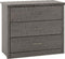 Lisbon 3 Drawer Chest Black Wood Grain