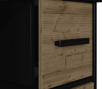 Madrid Bedside Black/Acacia Effect