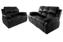 Milan Recliner 3+2 Seater Sofa Black