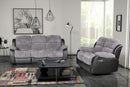 Milan Recliner 3+2 Seater Sofa Black Grey Cord