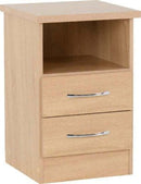 Nevada 2 Drawer Bedside Sonoma Oak Effect