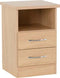 Nevada 2 Drawer Bedside Sonoma Oak Effect