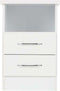 Nevada 2 Drawer Bedside White Gloss