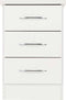 Nevada 3 Drawer Bedside White Gloss