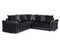 Vievo Corner Sofa Bed With Storage - Black