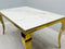 Sofia 150cm Ceramic Cream& Gold Frame  Table And 4 chair