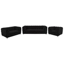 Sophia Black 3+2+1 Seater Sofa Set Living Room Furniture