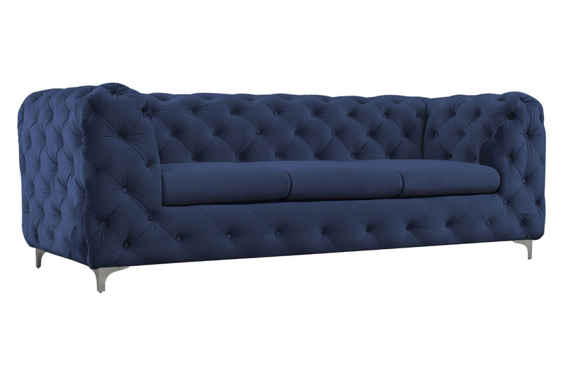 Sophia Navy Blue 3+2+1 Seater Sofa Set Living Room Furniture