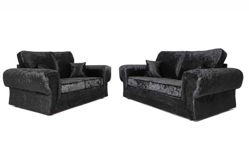 Tangence 3 + 2 Seater Sofa Black Shimmer