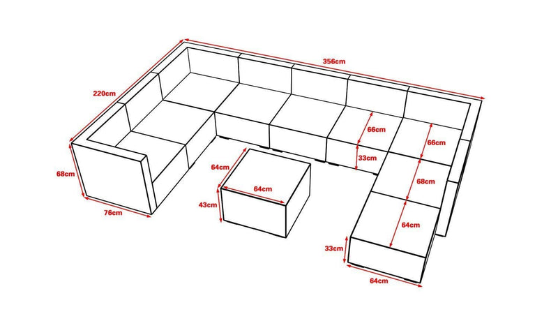 The Wilts 9 Seater Outdoor Garden Set