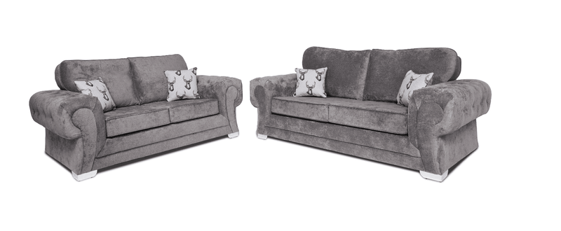 Verane Full Back 3+2 Seater Sofa Set Grey