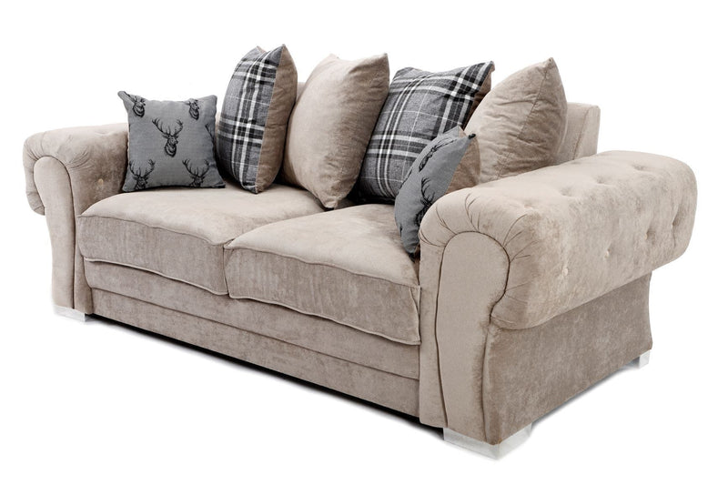 Verane Scatter Back 3+2 Seater Sofa Set Mink