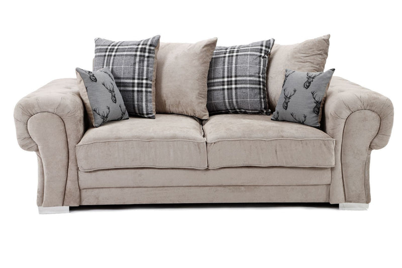 Verane Scatter Back 3+2 Seater Sofa Set Mink