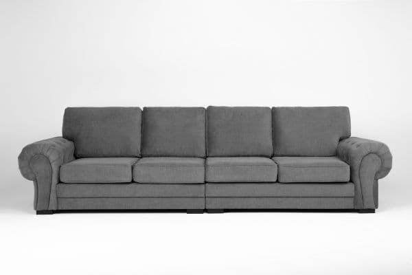 Verino 4 Seater Fullback Sofa Dark Grey