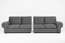 Verino 4 Seater Fullback Sofa Dark Grey