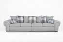 Verino 4 Seater Scatter Back Sofa Light Grey