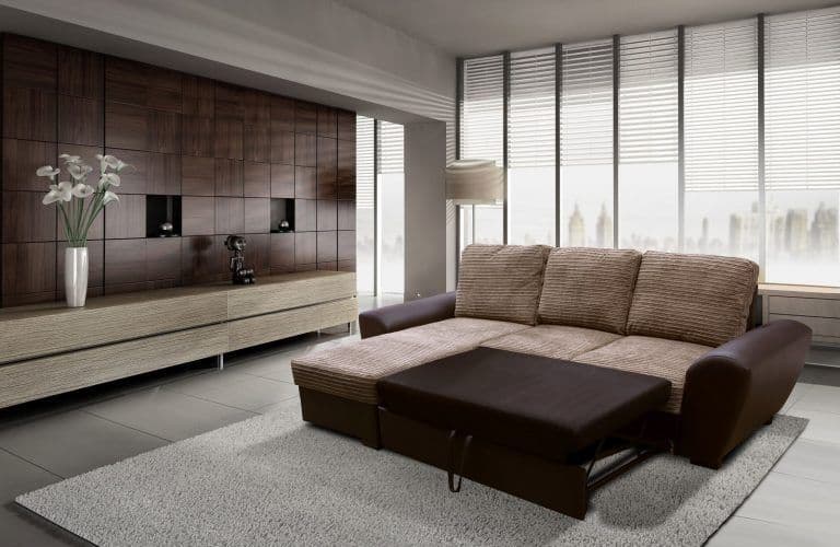 Vianchi Corner Sofa Bed Brown