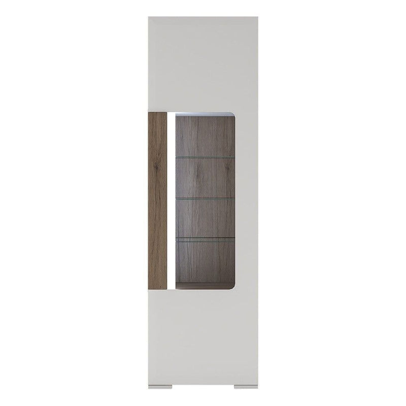 White Gloss Tall Display Unit - Light Up Unit